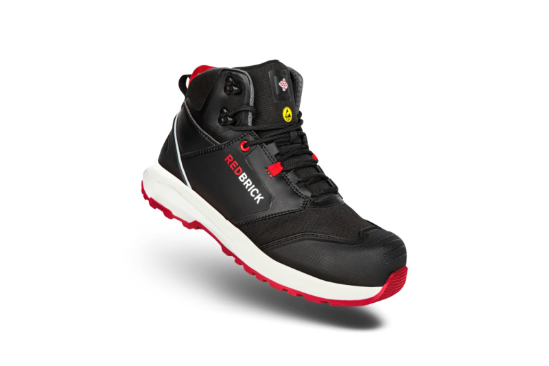 Redbrick Safety Sneakers Pulse Collectie Schoenen Pulse Overnose Low Hoog S3 zwart
