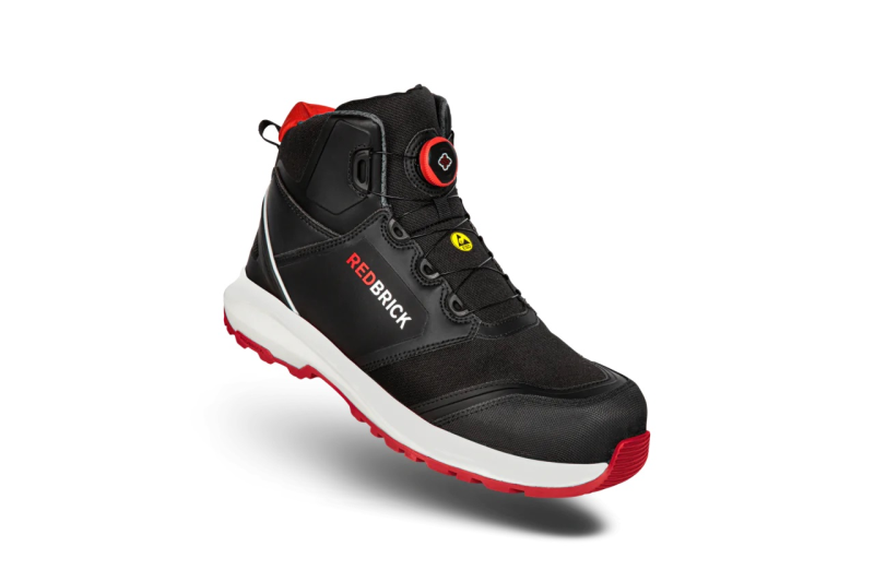 Redbrick Safety Sneakers Pulse Collectie Schoenen Pulse Speed Lace High Hoog S3 zwart