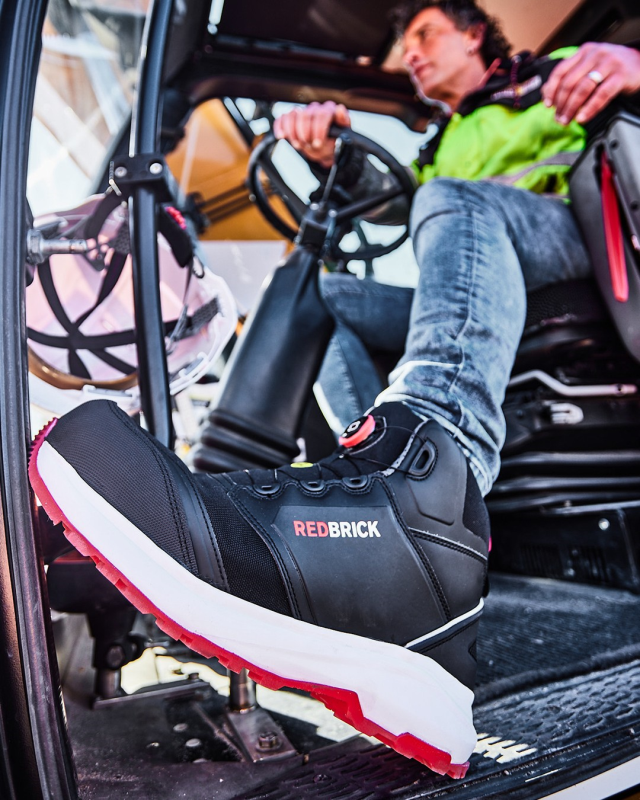 Redbrick Safety Sneakers Pulse Collectie Schoenen Pulse Speed Lace High Hoog S3 zwart