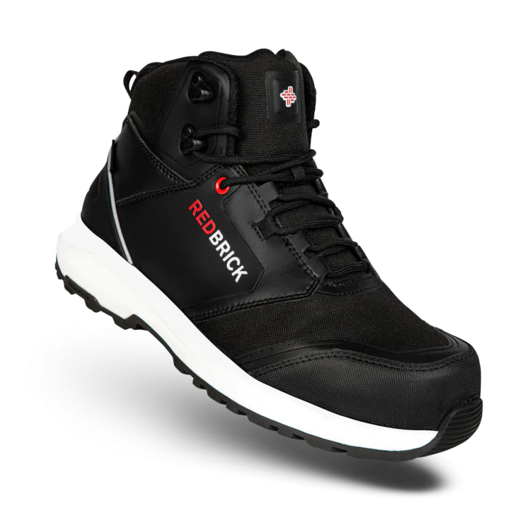 Redbrick Safety Sneakers Pulse Collectie Werkschoen Pulse Waterproof High Hoog S3 zwart