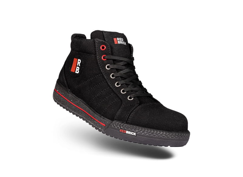 Redbrick Safety Sneakers Sustainable Werkschoen Opal hoog S1P zwart