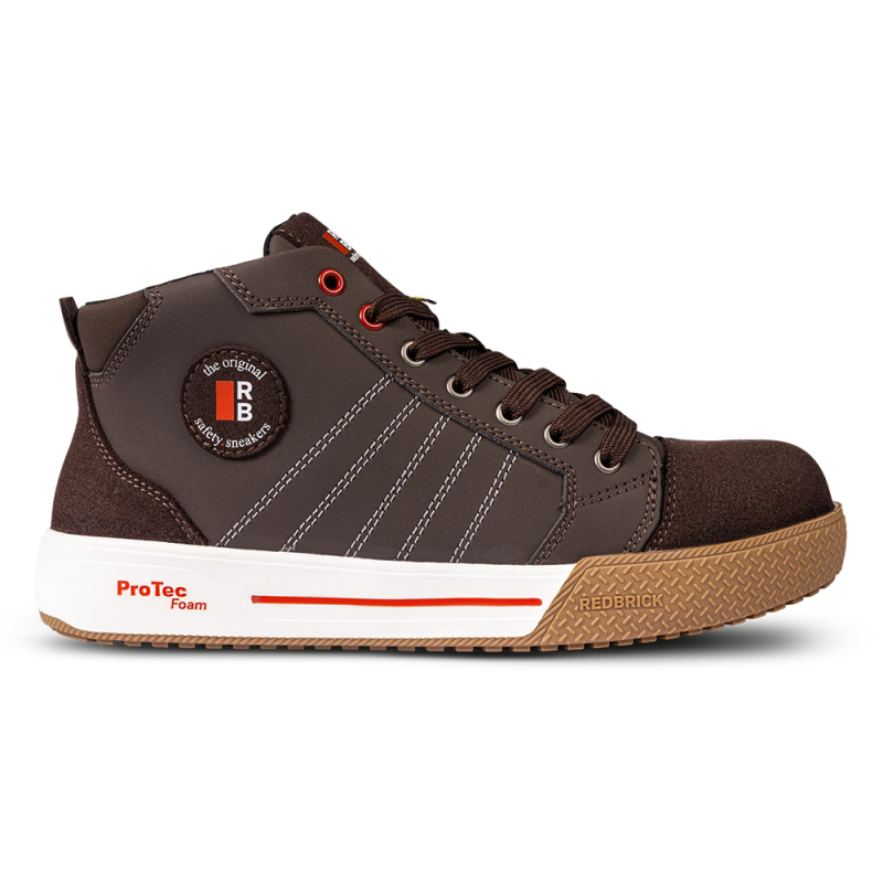 Redbrick Safety Sneakers Nieuw Veiligheidsschoenen Legend High S3S bruin