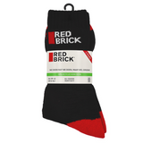 Redbrick Accessoires Werksokken Recycled 2-Pack zwart-rood