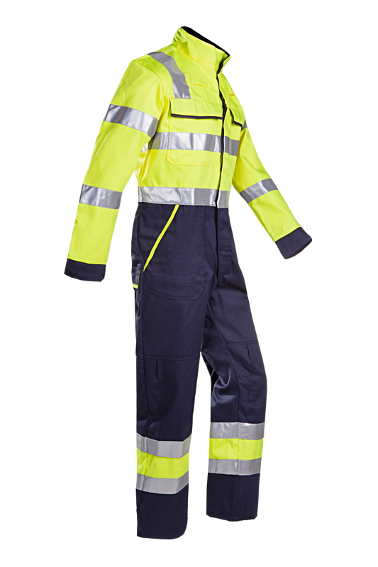 Sioen Overalls Macas Multinorm- ARC fluo geel-marineblauw