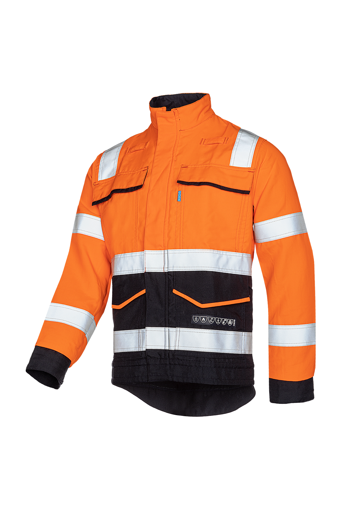 Sioen Jassen Orlu Multinorm- ARC fluo oranje-marineblauw