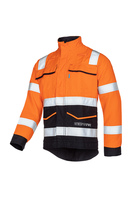 Sioen Jassen Orlu Multinorm- ARC fluo oranje-marineblauw