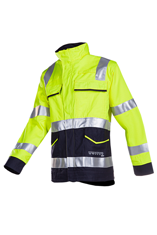 Sioen Jassen Reggio Multinorm- ARC fluo geel-marineblauw