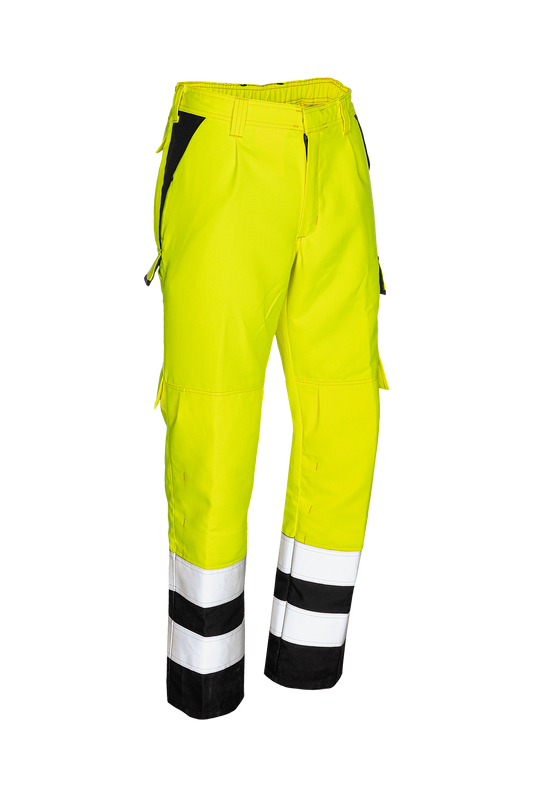 Sioen broek Bakki multinorm fluo geel-marine