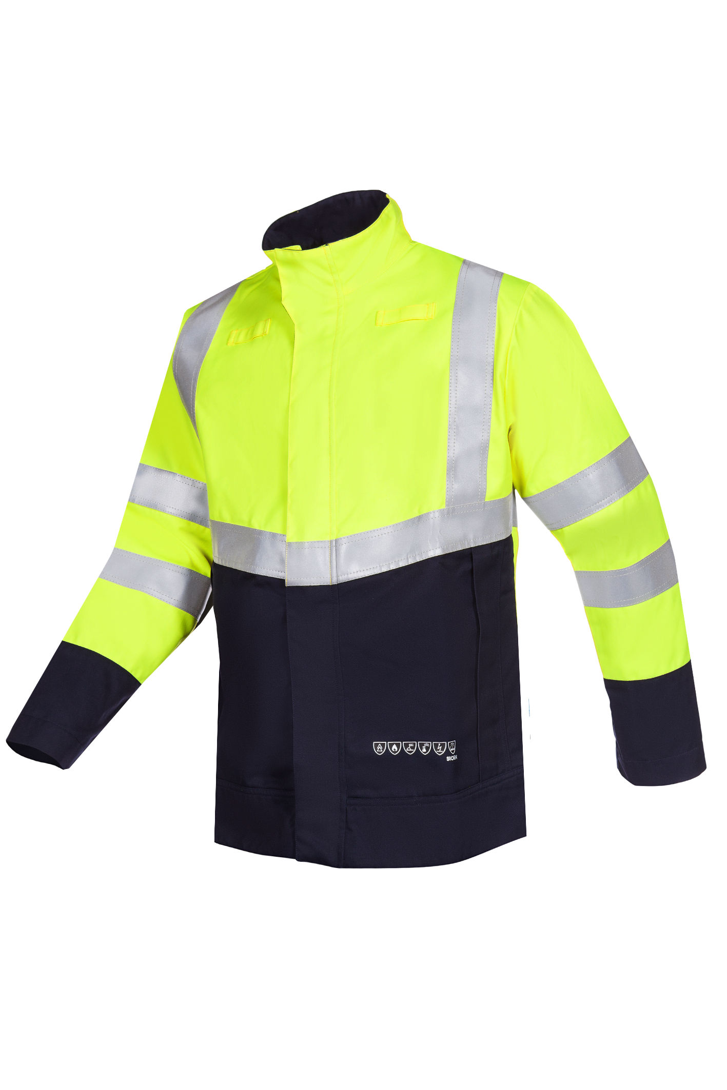 Sioen Jassen Lobau Multinorm- ARC fluo geel-marineblauw