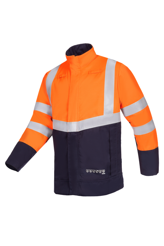 Sioen Jassen Pathal Multinorm- ARC fluo oranje-marineblauw