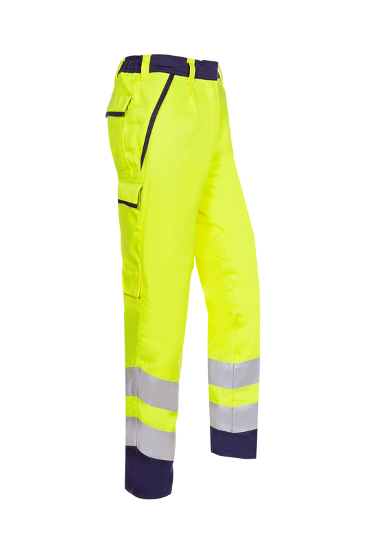 Sioen Broeken Lesha Multinorm- ARC fluo geel-marineblauw