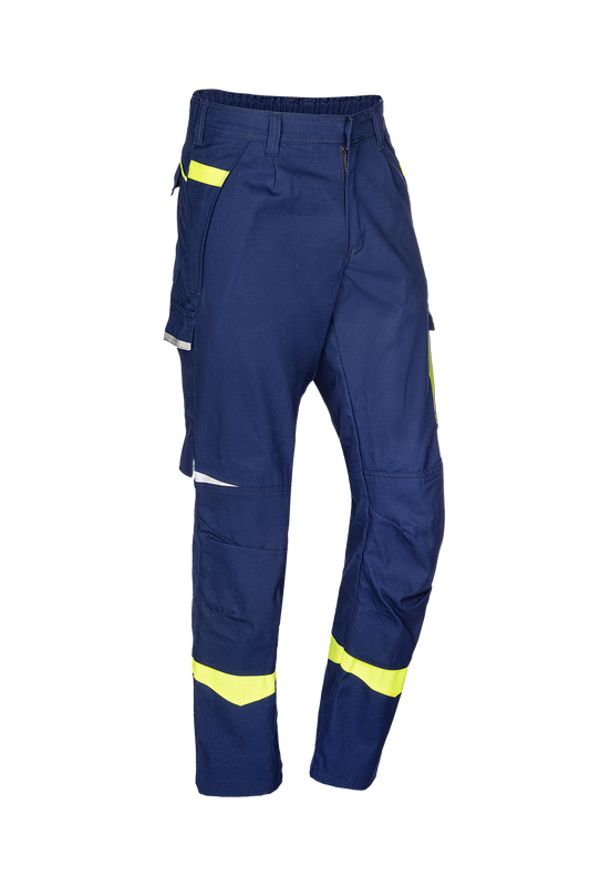 Sioen broek Barcus multinorm zeemansblauw-fluo geel