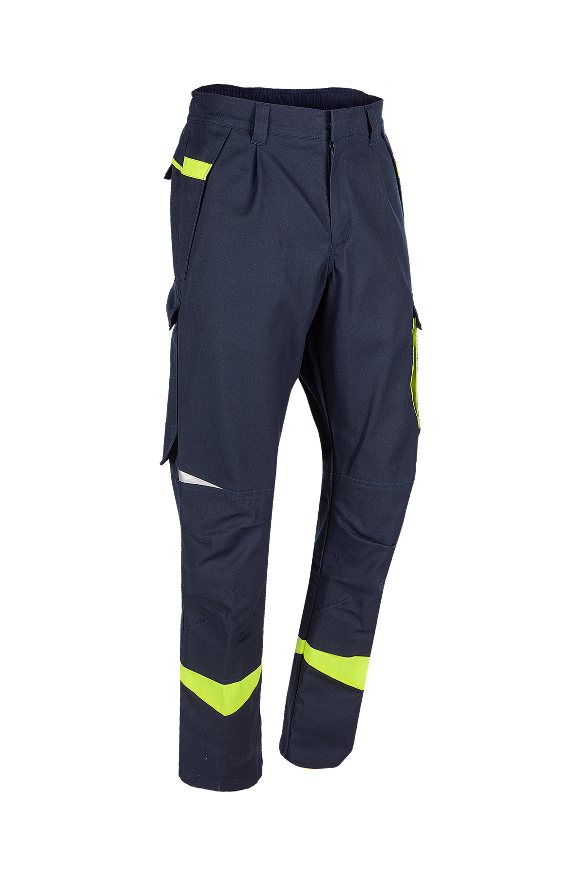 Sioen broek Barcus multinorm marineblauw-fluo geel
