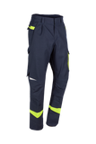 Sioen broek Barcus multinorm marineblauw-fluo geel