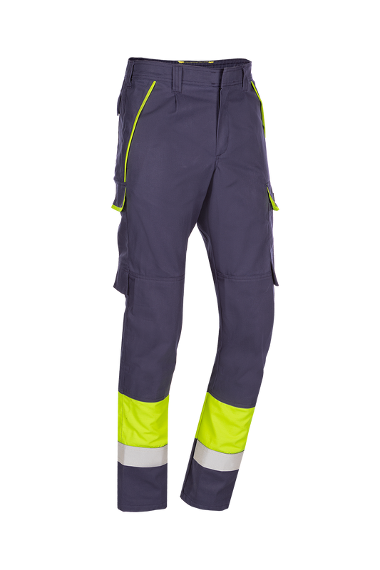 Sioen Broek Calanques ECO ARC (APC1) marineblauw-fluo geel