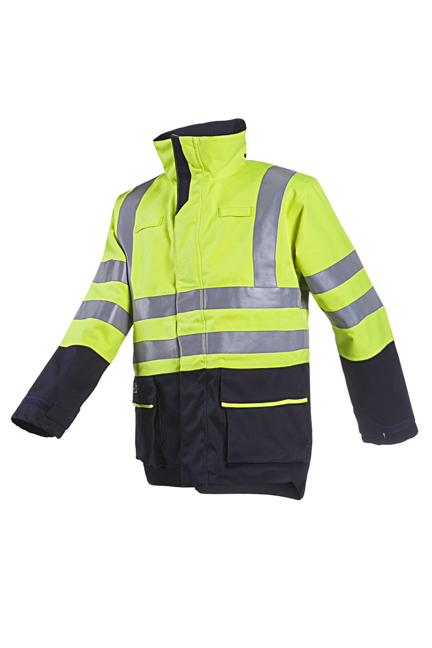 Sioen Jassen Kelford  fluo geel-marineblauw