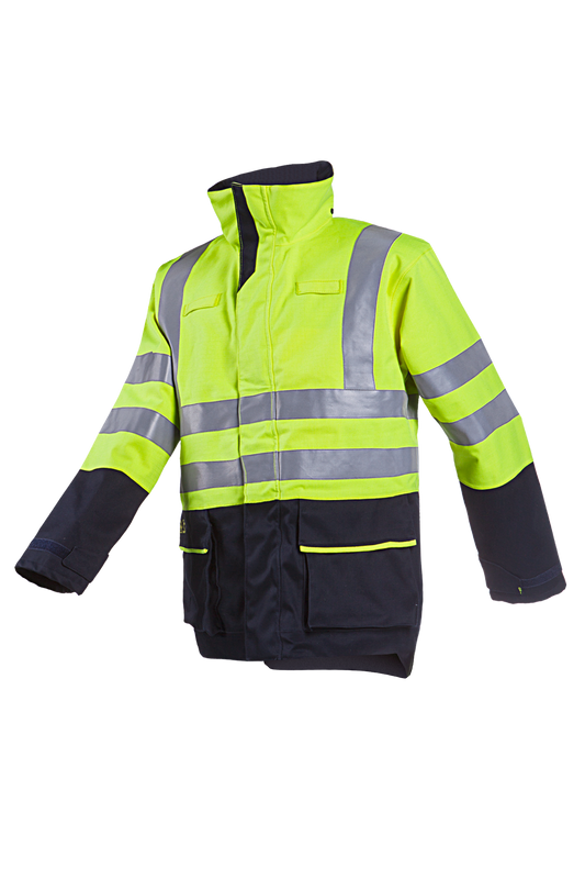 Sioen Jassen Kelford  fluo geel-marineblauw
