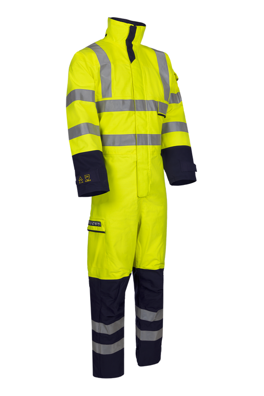 Sioen Overalls Bowes Multinorm- ARC fluo geel-marineblauw