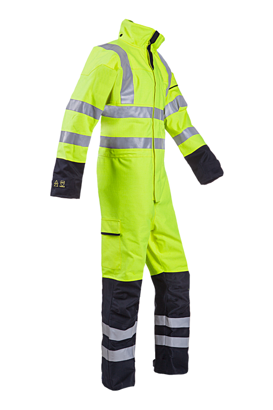Sioen Overalls Bowes Multinorm- ARC fluo geel-marineblauw