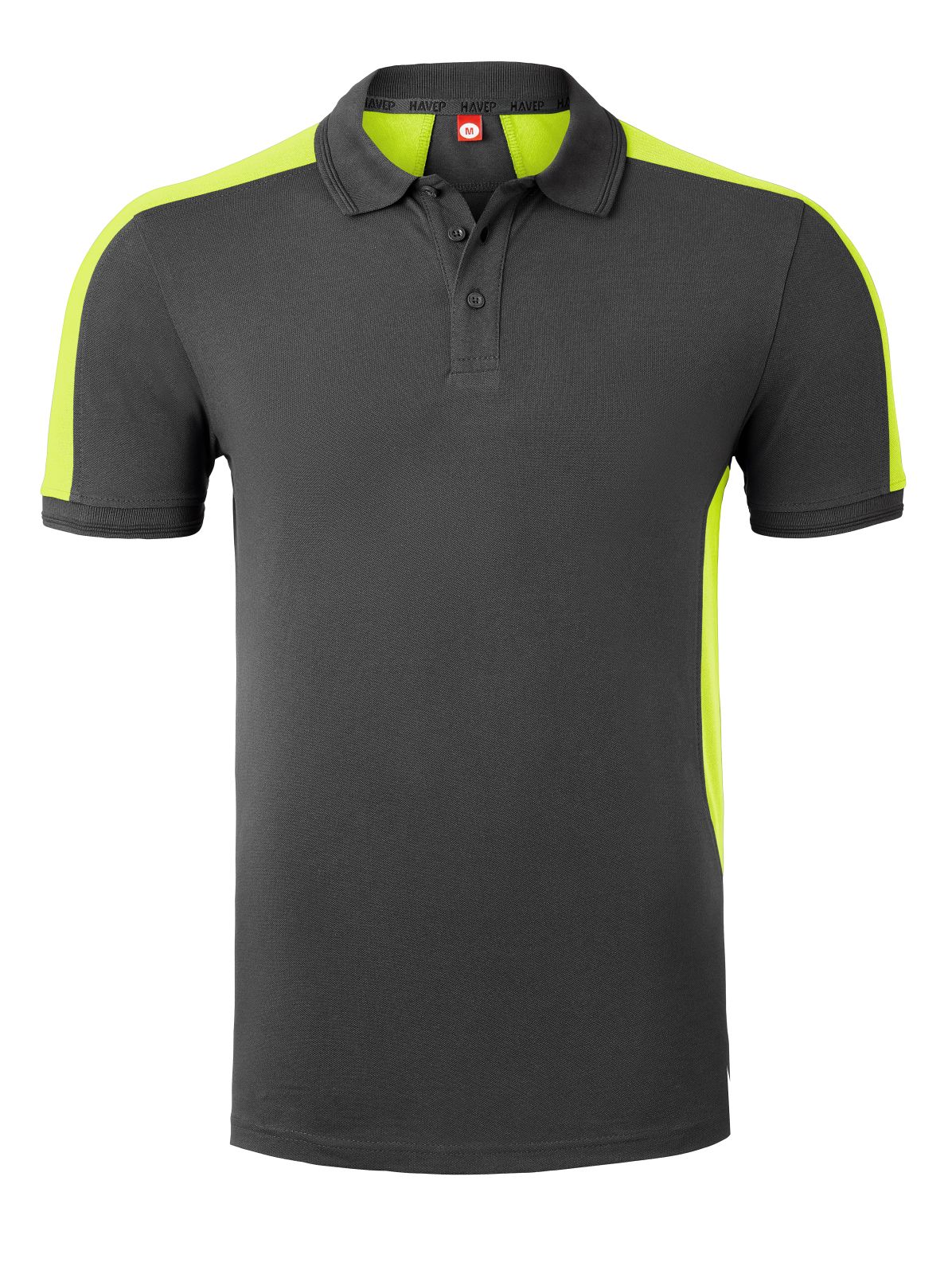 Havep Baselayer WW Poloshirts 10074 houtskool-fluo geel(CKB)