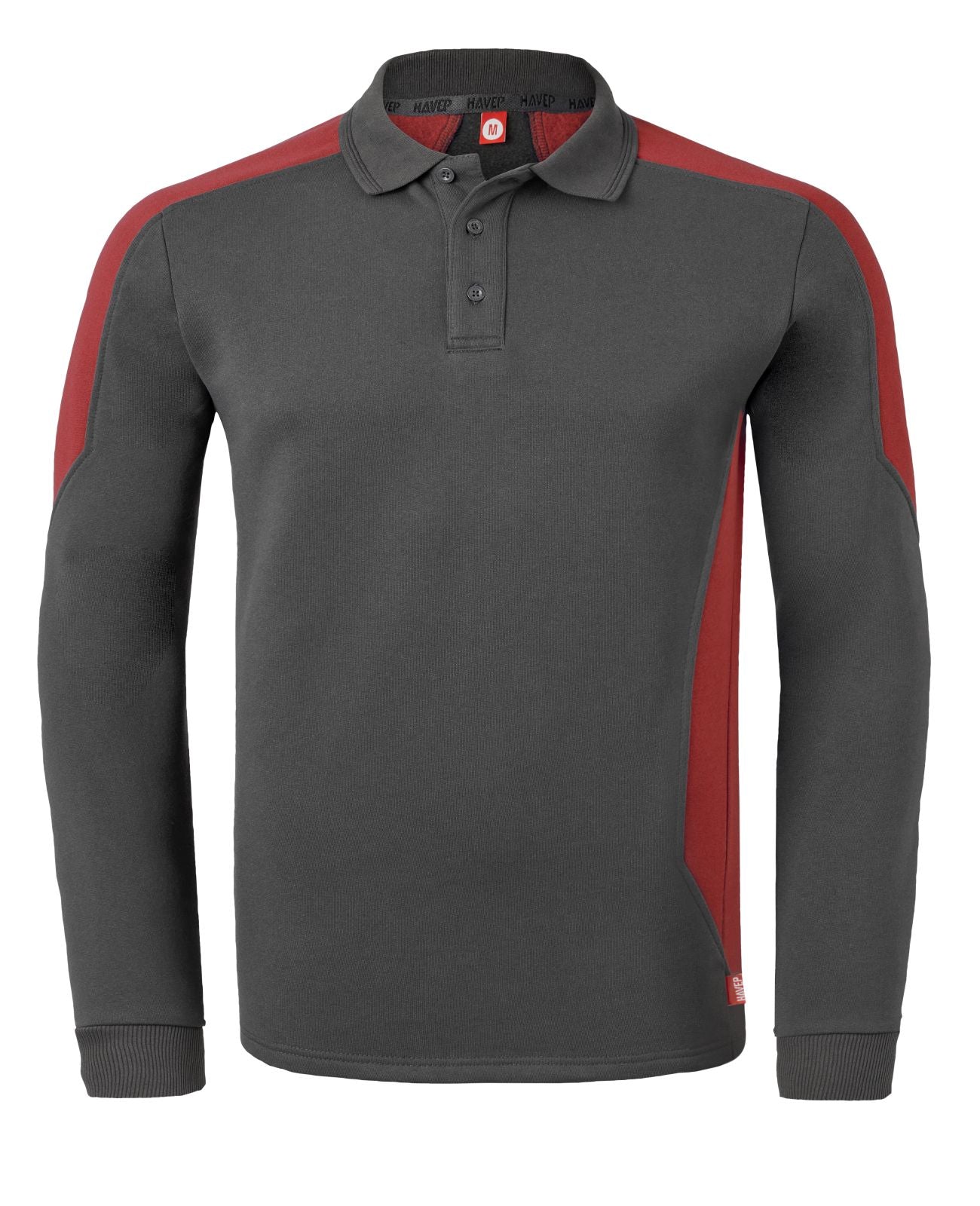 Havep Baselayer WW Polosweaters 10075 houtskool-rood(AAB)