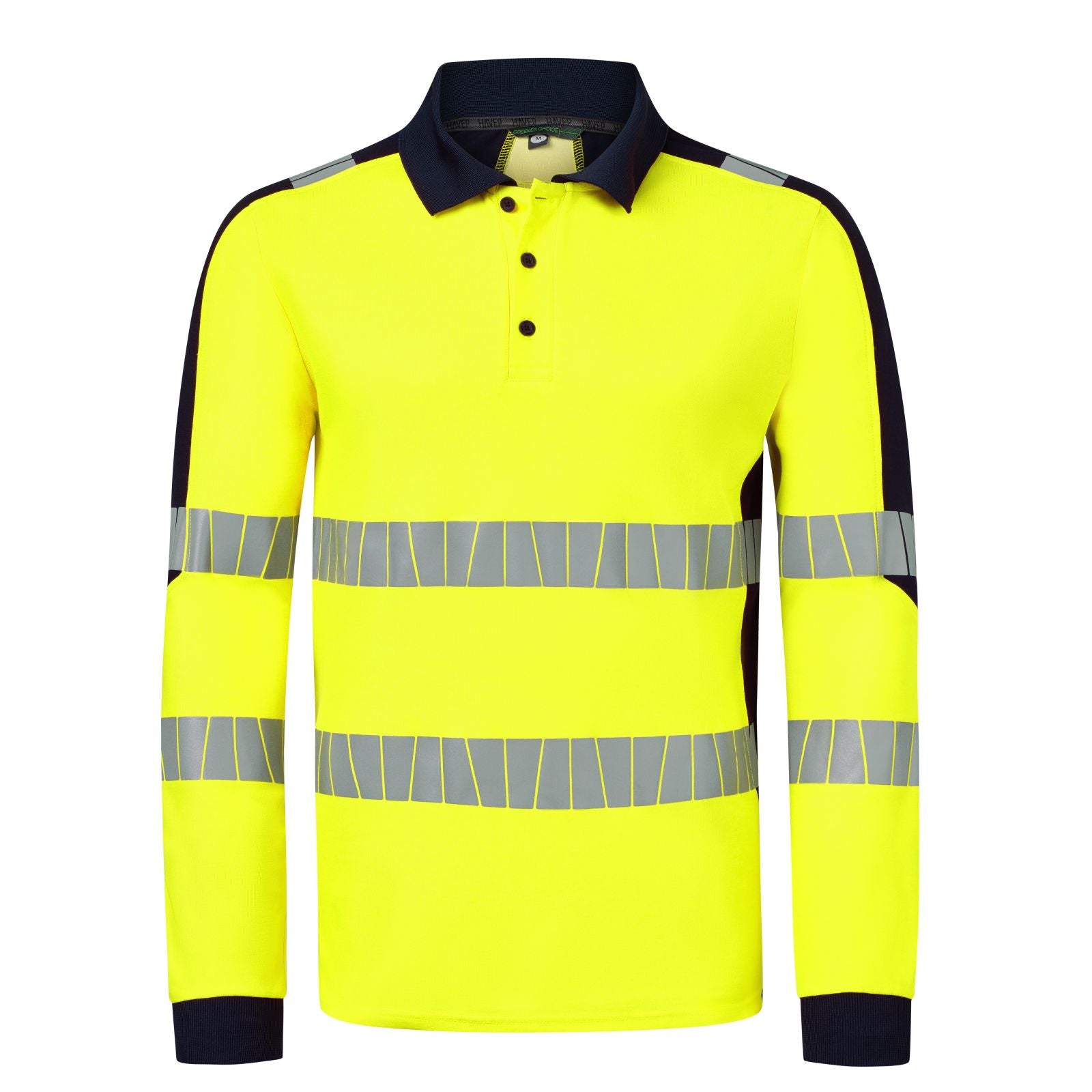 Havep High Visibility + Polo 10079 Hivis fluo geel-marine(AOV)