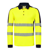 Havep High Visibility + Polo 10079 Hivis fluo geel-marine(AOV)