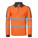 Havep High Visibility + Polo 10079 Hivis fluo oranje-houtskool(CAK)