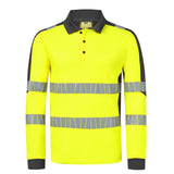 Havep High Visibility + Polo 10079 Hivis fluo geel-charcoal(CBK)