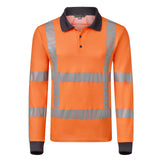 Havep RWS Hi Vis + Polo 10083 Lange mouwen Hivis Rijkswaterstaat fluo oranje-houtskool(CAK)