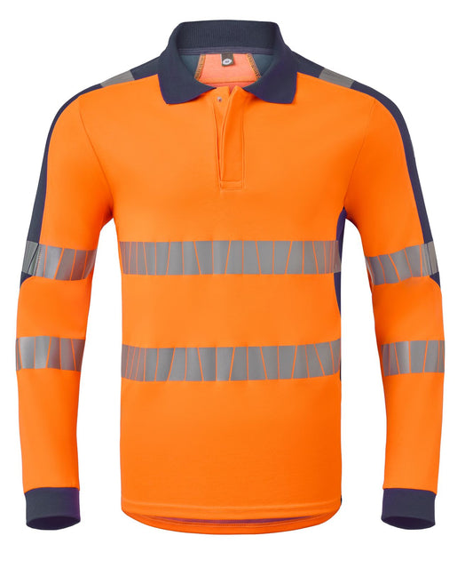 Havep Multi Protector + Polo 10090 Lange mouwen Vlamwerend antistatisch HiVis fluo oranje-marineblauw(AOU)