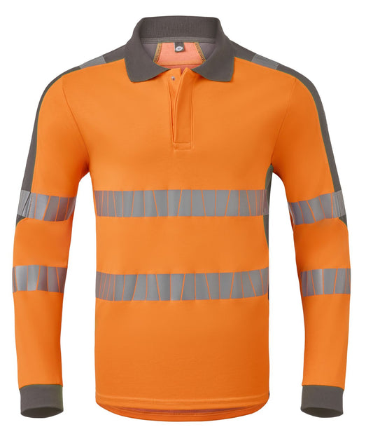 Havep Multi Protector + Polo 10090 Lange mouwen Vlamwerend antistatisch HiVis fluo oranje-houtskool(CAK)