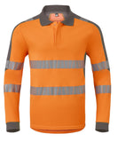 Havep Multi Protector + Polo 10090 Lange mouwen Vlamwerend antistatisch HiVis fluo oranje-houtskool(CAK)
