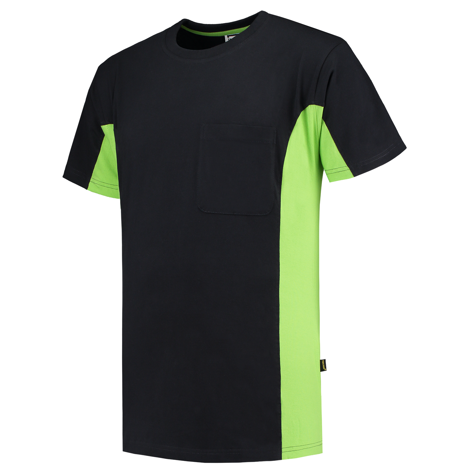 Tricorp Workwear T-shirts 102002-TT2000 zwart-limoen(blacklime)