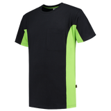 Tricorp Workwear T-shirts 102002-TT2000 zwart-limoen(blacklime)