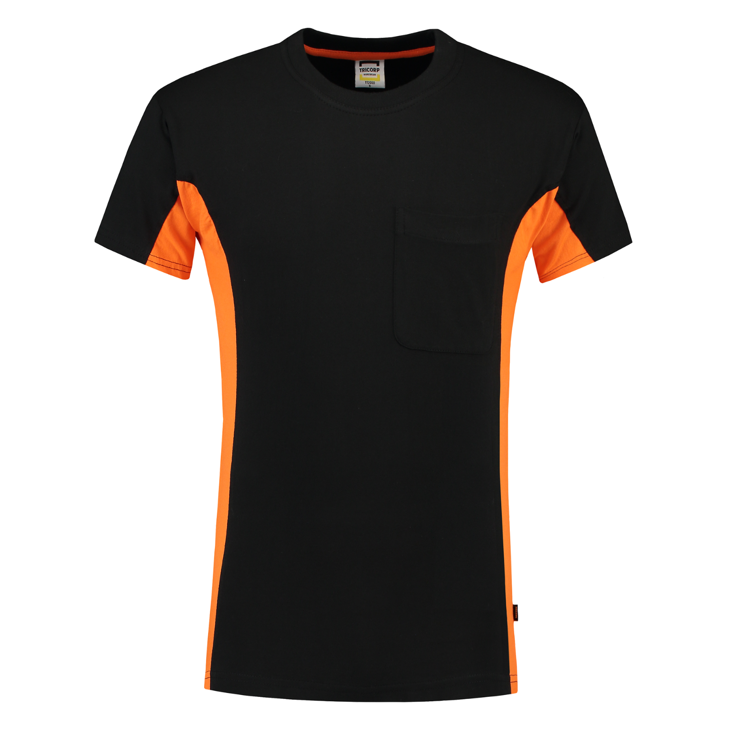 Tricorp Workwear T-shirts 102002-TT2000 zwart-oranje(blackorange)
