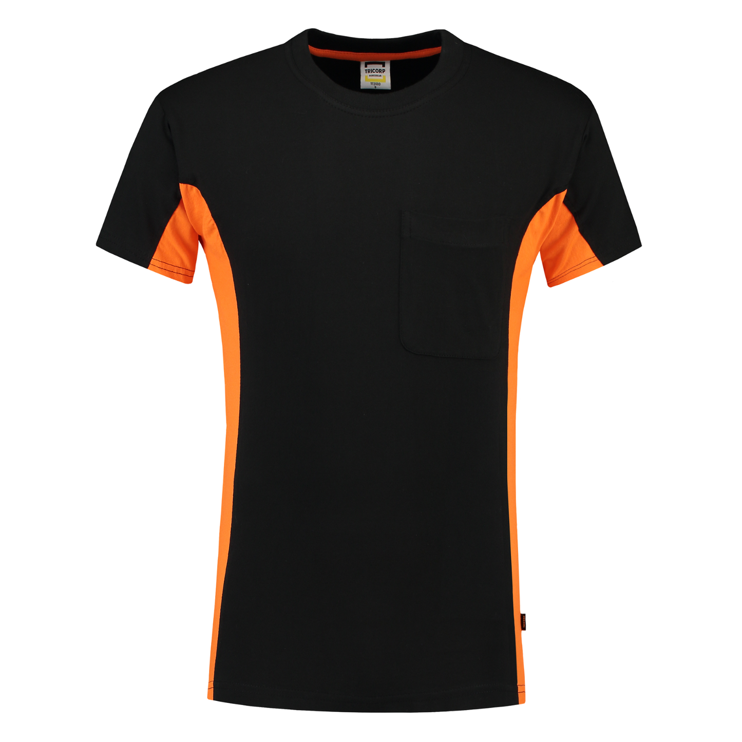 Tricorp Workwear T-shirts 102002-TT2000 zwart-oranje(blackorange)