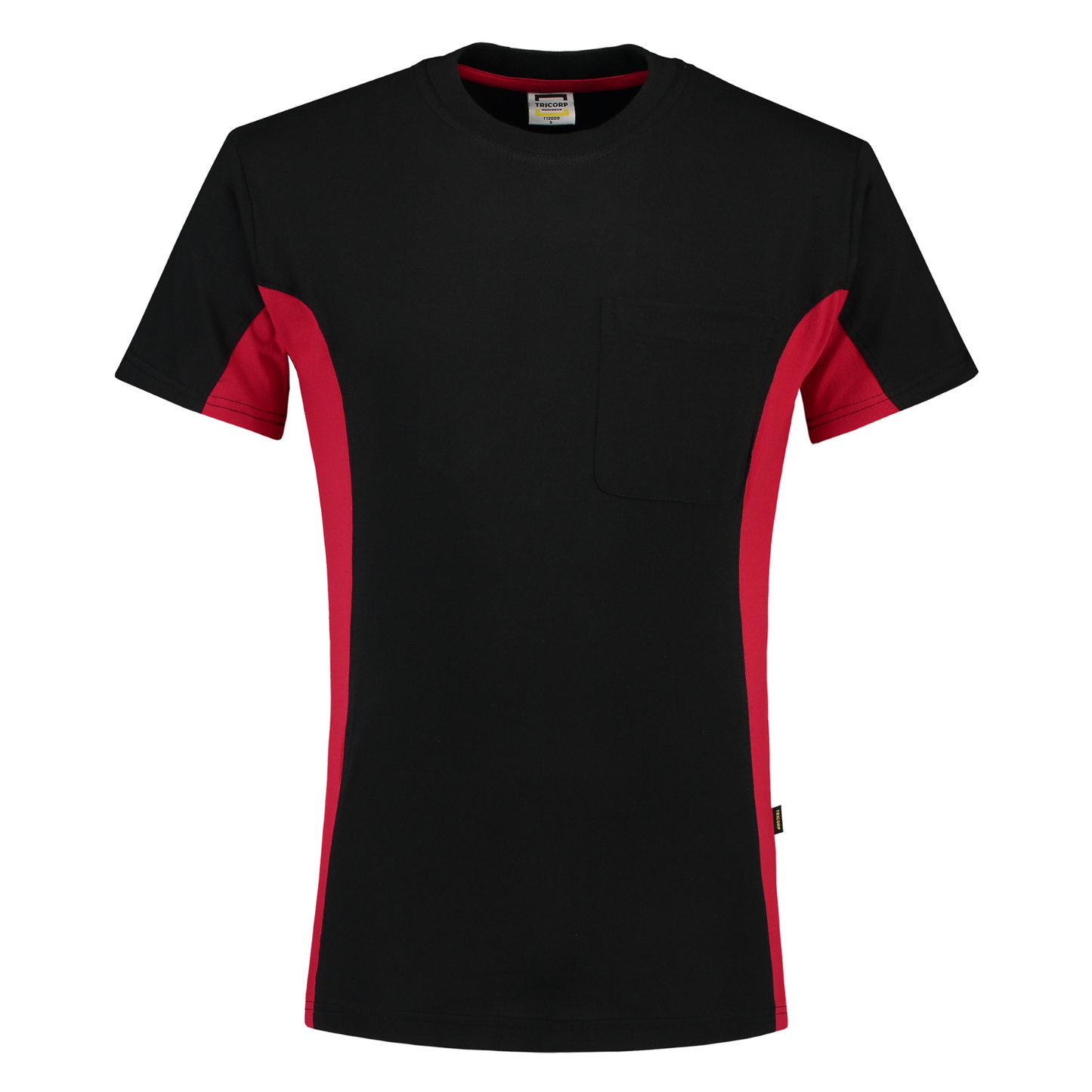 Tricorp Workwear T-shirts 102002-TT2000 zwart-rood(blackred)