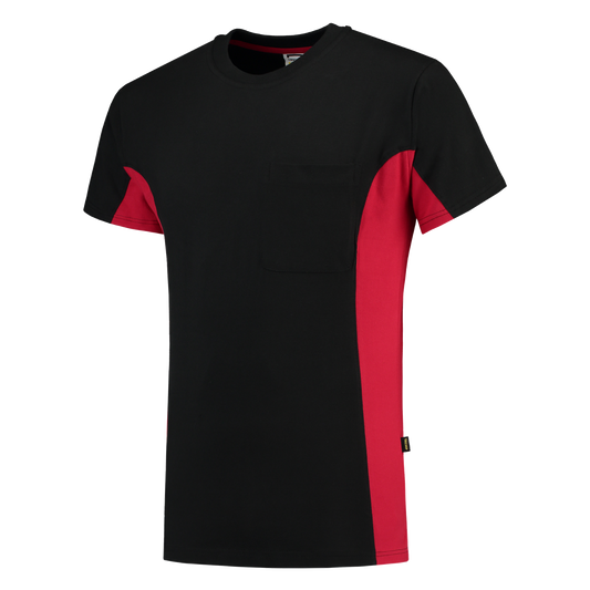 Tricorp Workwear T-shirts 102002-TT2000 zwart-rood(blackred)