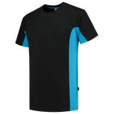 Tricorp Workwear T-shirts 102002-TT2000 zwart-turkoois(blackturquoise)