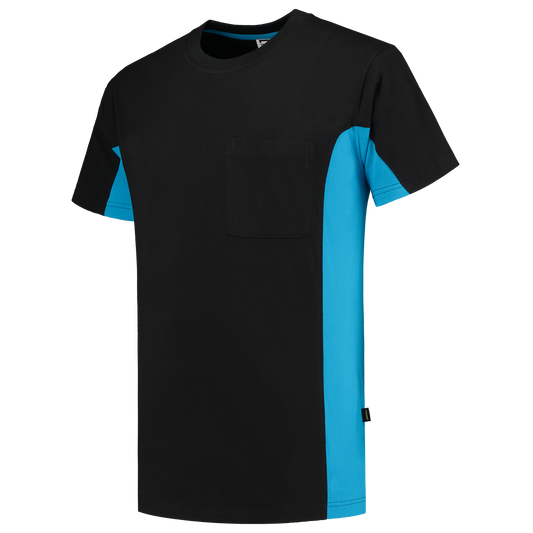 Tricorp Workwear Bicolor T-shirts 102002-TT2000 zwart-turkoois(blackturquoise)