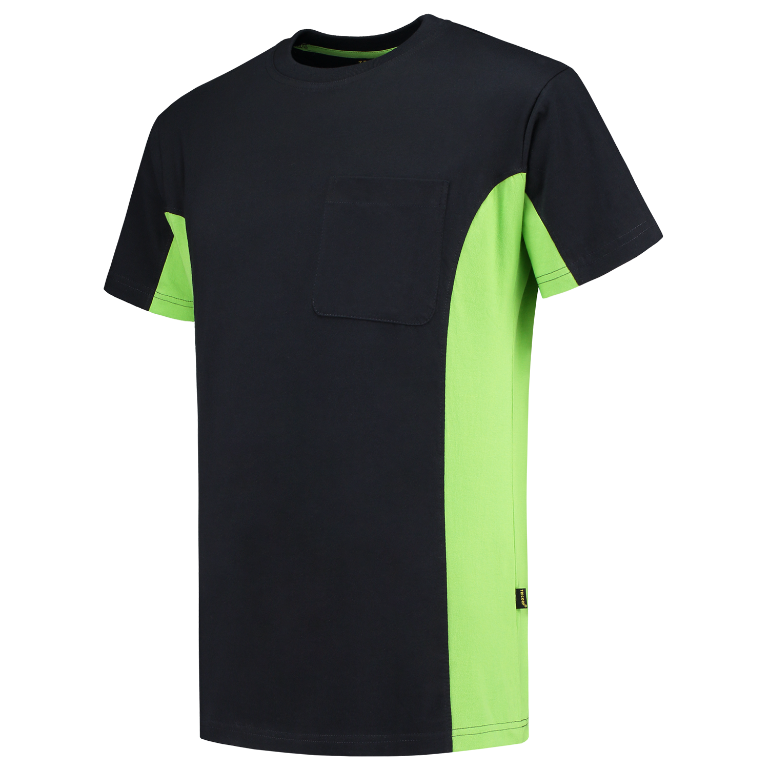 Tricorp Workwear T-shirts 102002-TT2000 marineblauw-limoen(navylime)