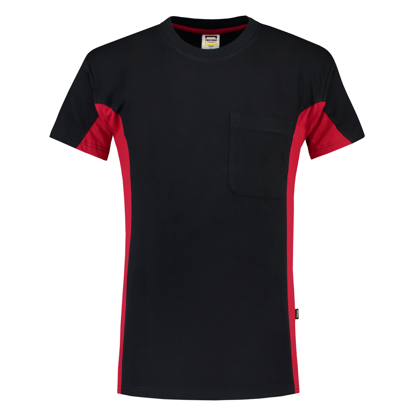 Tricorp Workwear T-shirts 102002-TT2000 marineblauw-rood(navyred)