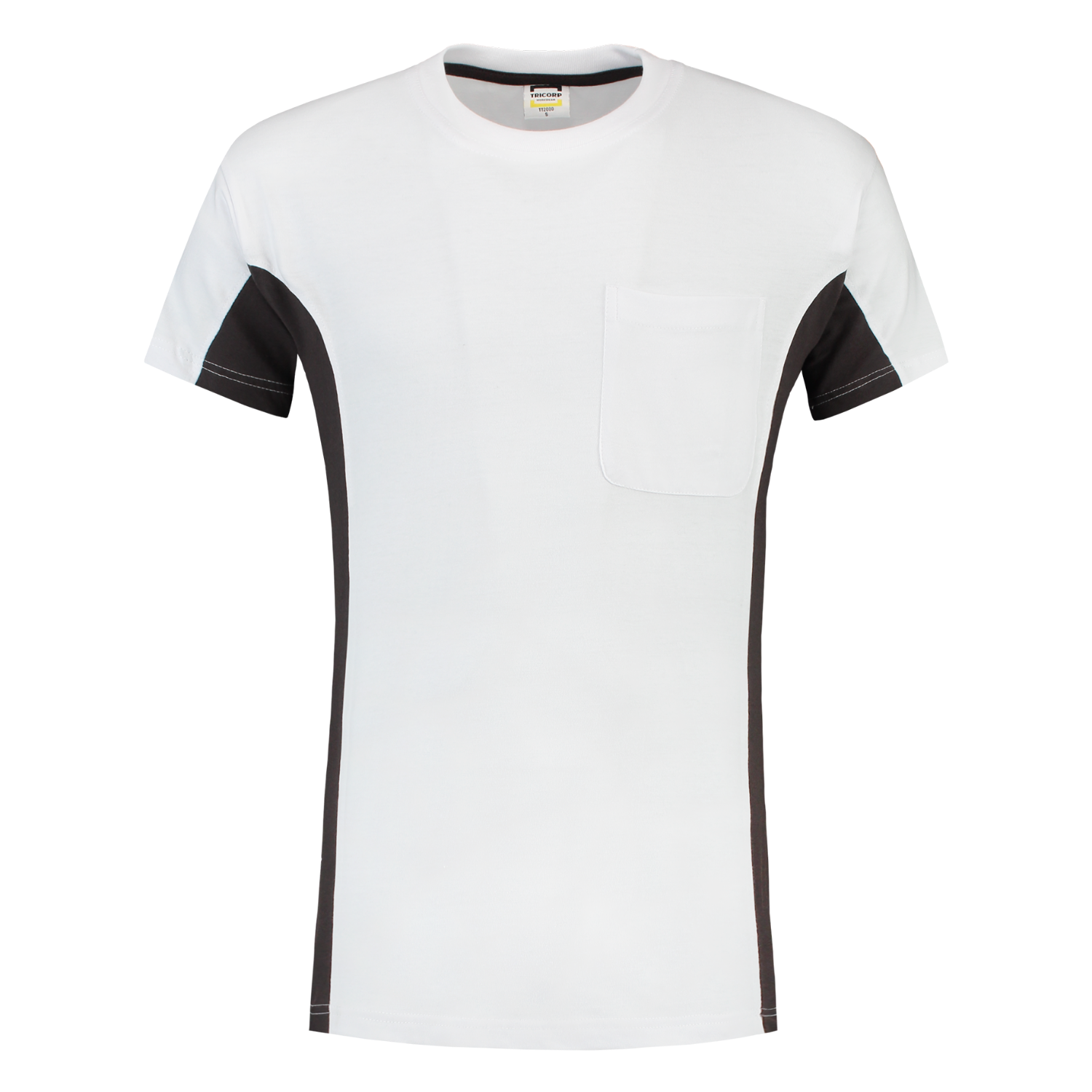 Tricorp Workwear T-shirts 102002-TT2000 wit-donkergrijs(whitedarkgrey)