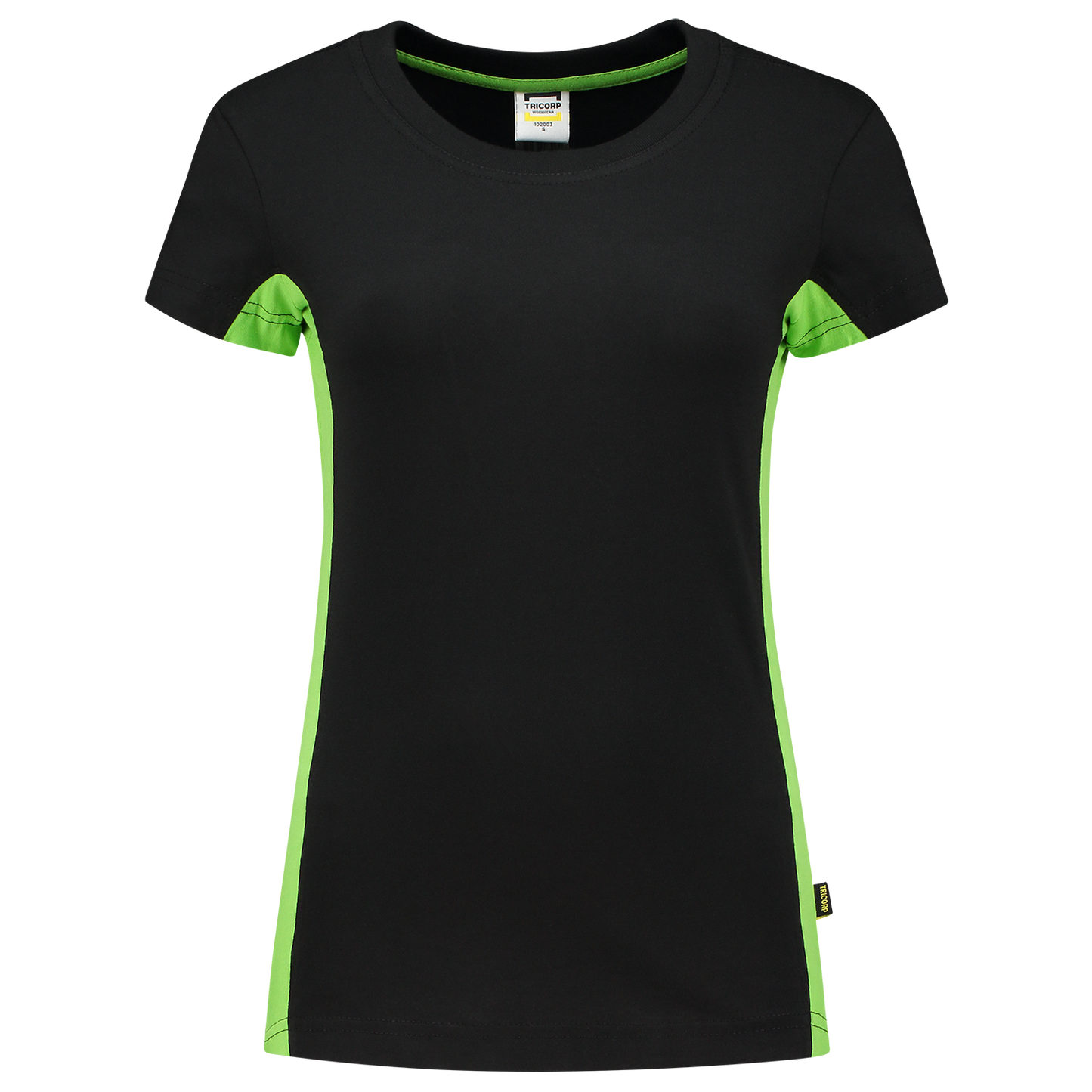 Tricorp Workwear T-shirts 102003 zwart-limoen(blacklime)