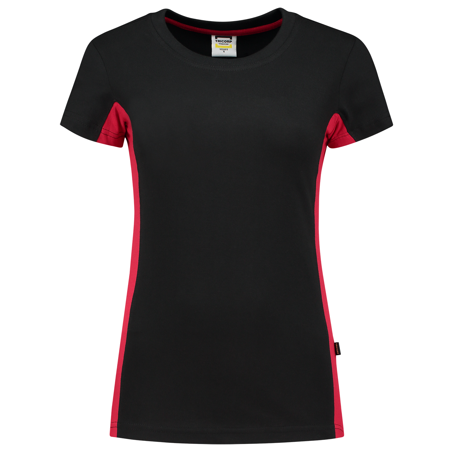 Tricorp Workwear T-shirts 102003 zwart-rood(blackred)