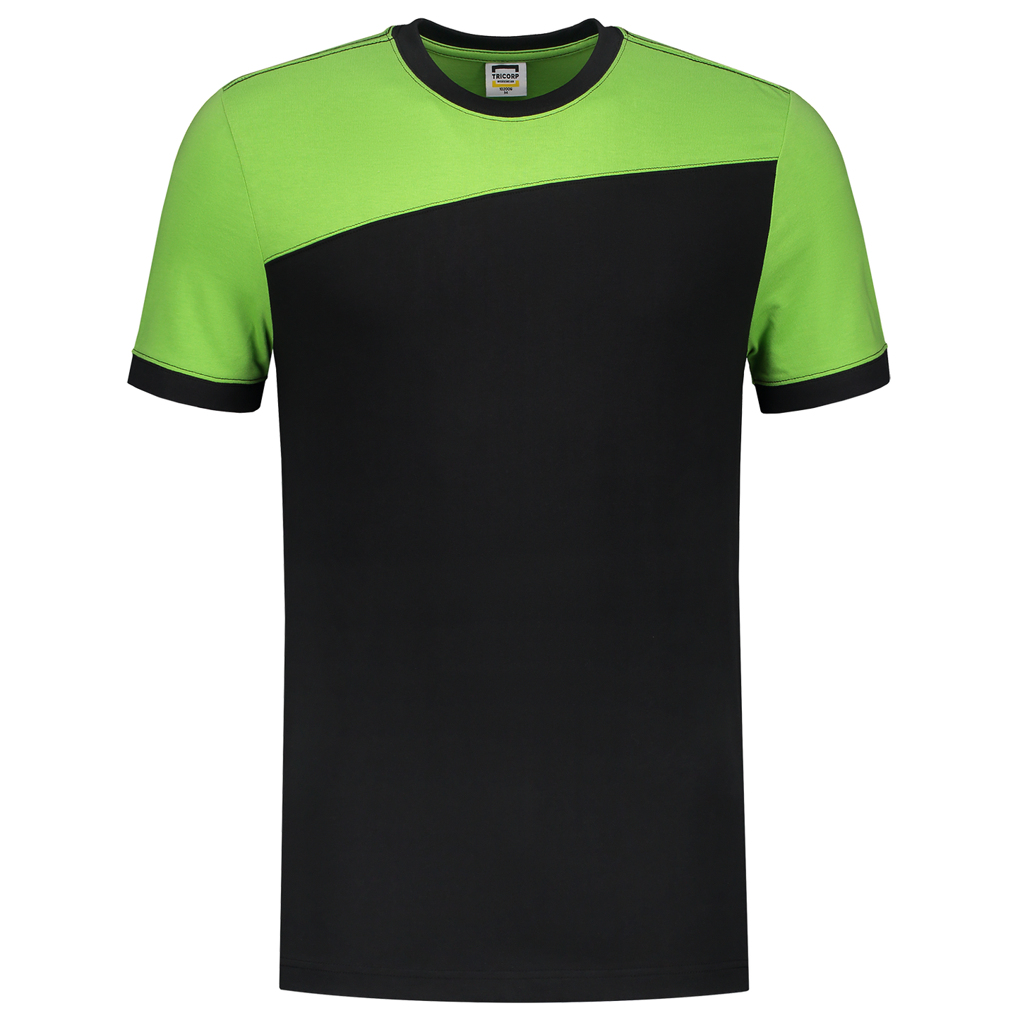 Tricorp Workwear T-shirts 102006 zwart-limoen(blacklime)