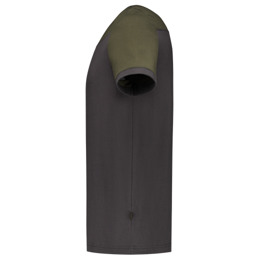 Tricorp Workwear 60 Graden;Bicolor Naden T-shirts 102006 donkergrijs-legergroen(darkgreyarmy)