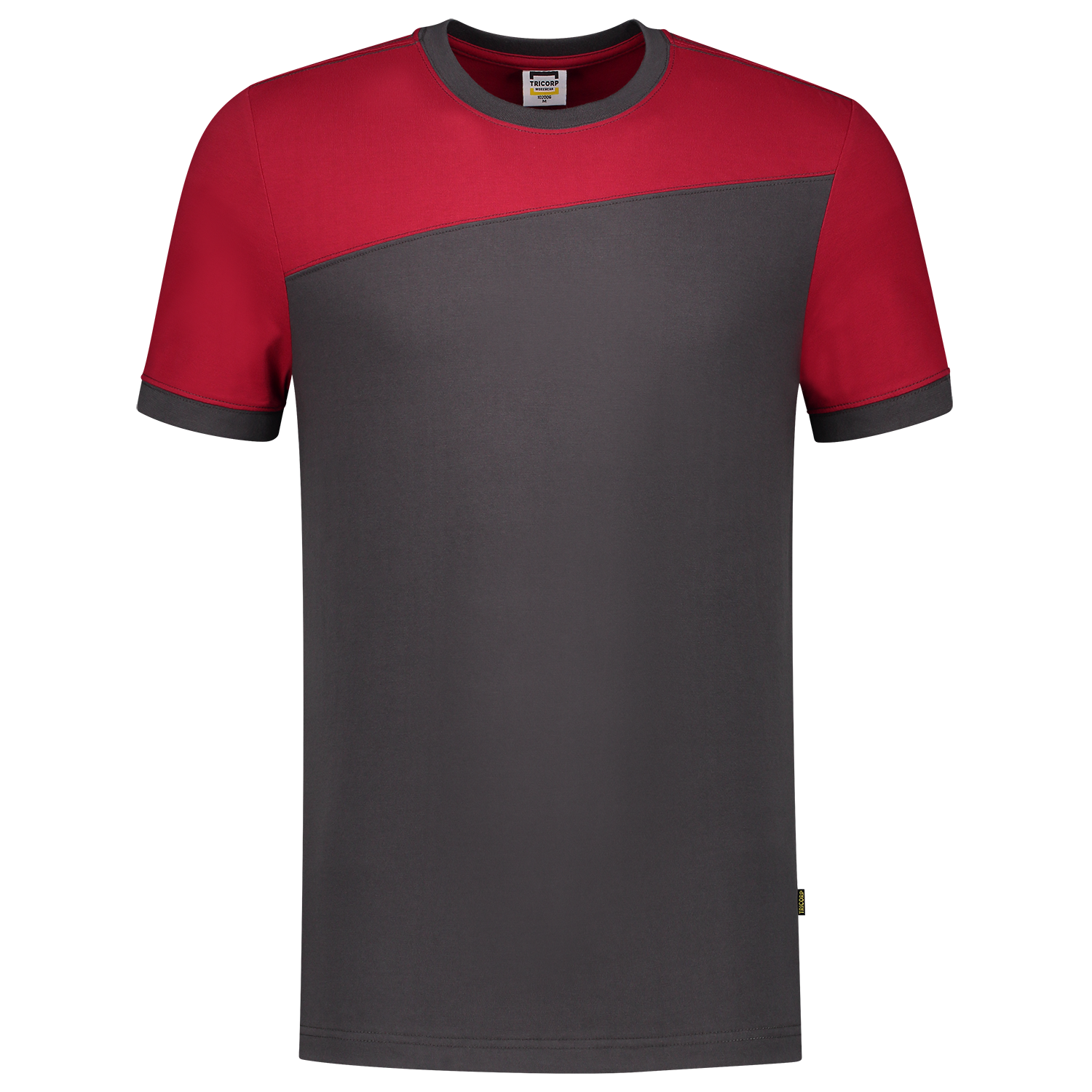 Tricorp Workwear T-shirts 102006 dronkergrijs-rood(darkgreyred)