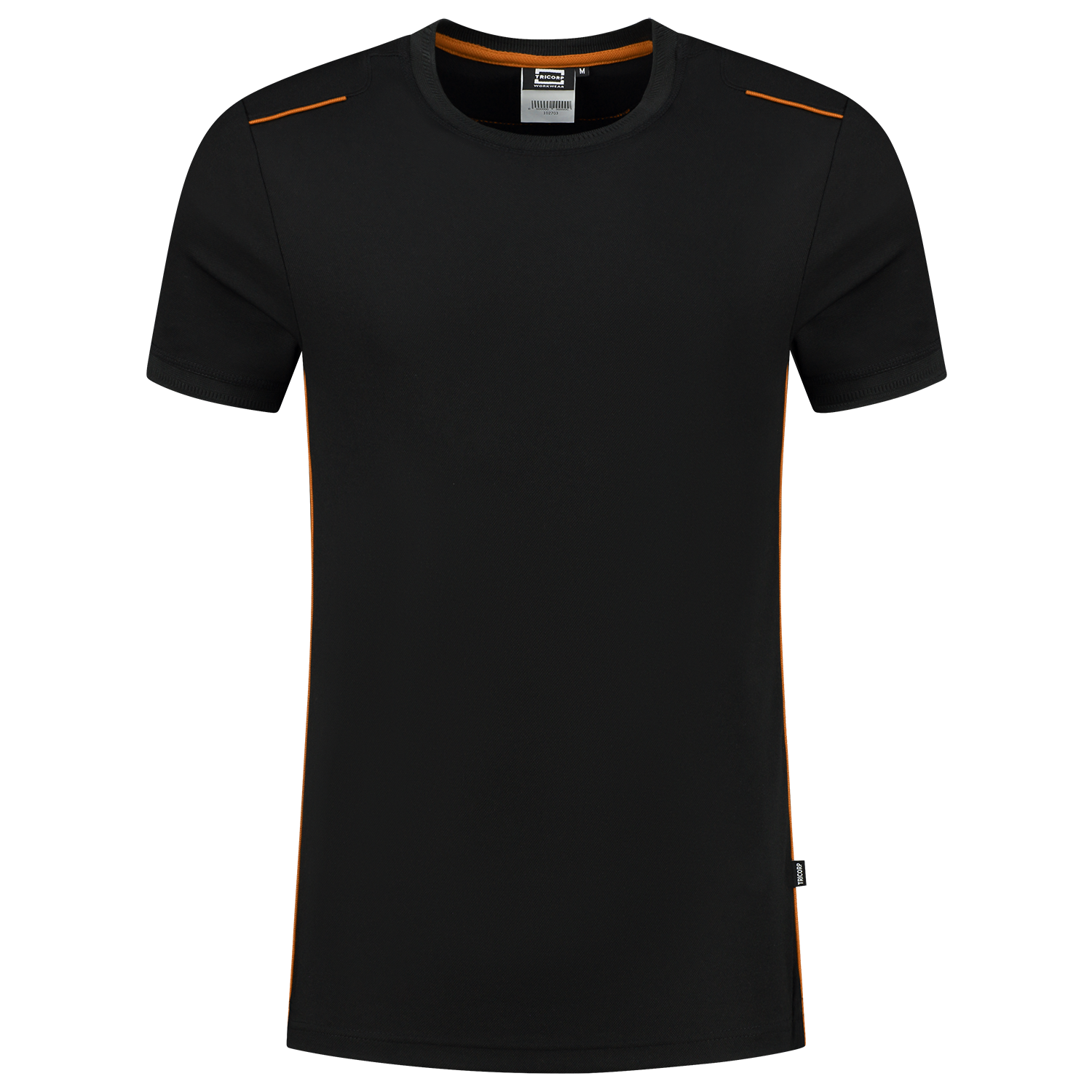 Tricorp Workwear 60 Graden;Accent T-shirts 102703 unisex zwart-oranje(blackorange)